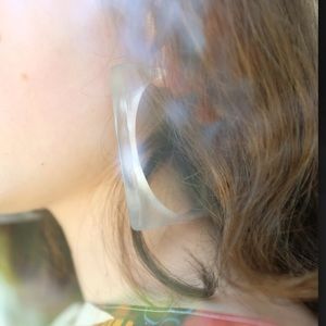 Rachel Comey Tuck Earrings - Clear (Comes without Earring Backs)